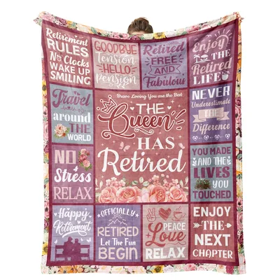 Retired Woman Blanket featuring The Queen Has Retired