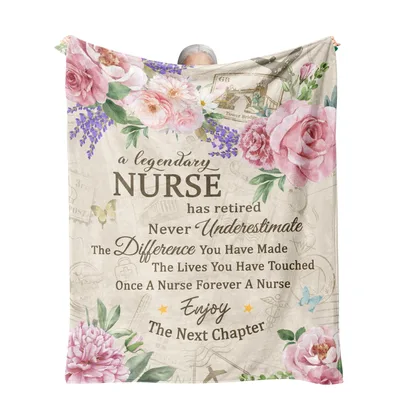 Retired Nurse Blanket: A Legendary Nurse Has Retired Floral