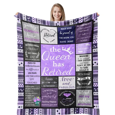 Queen Retirement Blanket Celebrating Her New Free Life