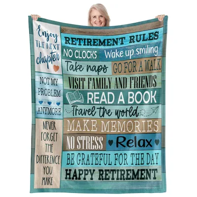 Retirement Rules Blanket Celebrating a Stress-Free Chapter of Life