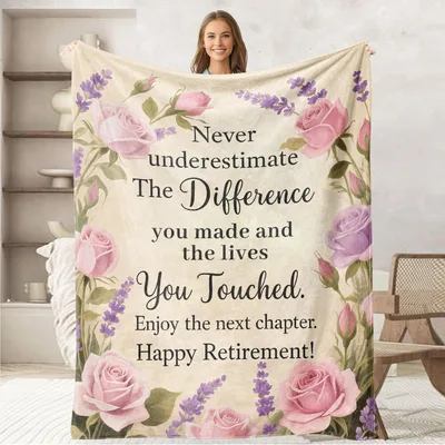 Retirement Roses Lavender Blanket Celebrating a Life of Impact
