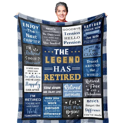 Retirement Quotes Men Blanket Celebrating A Life Of Work And Fun