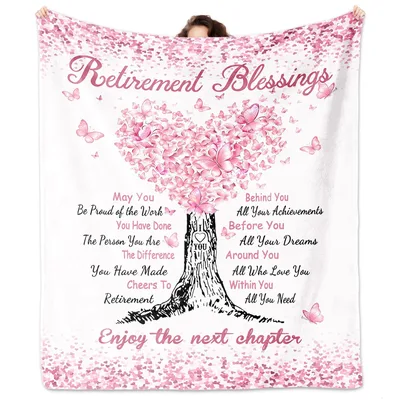 Retirement Women Blanket featuring a butterfly tree