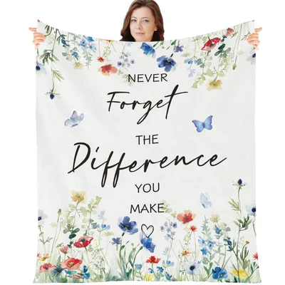 Wildflower Butterfly Garden Motivation Blanket