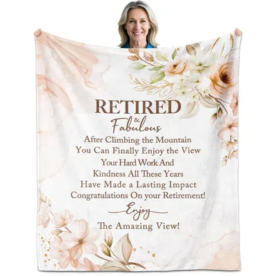 Retired & Fabulous Floral Blanket Celebrating a Career and New Views
