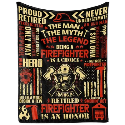 Retired Firefighter Fireman Blanket: Proud Retired Legend Design