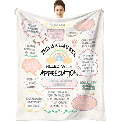 Thank You Appreciation Message Blanket Filled With Gratitude