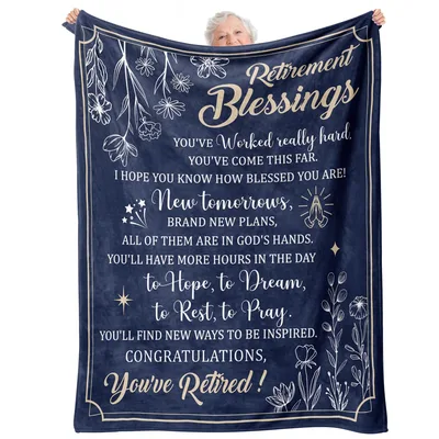 Retirement Blessings Congratulations Blanket