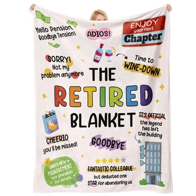 Retirement Farewell Coworker Humor Blanket: The Retired Blanket Design
