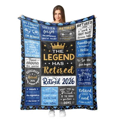 Retirement Celebration Men Blanket: The Legend Has Retired 2026 Design