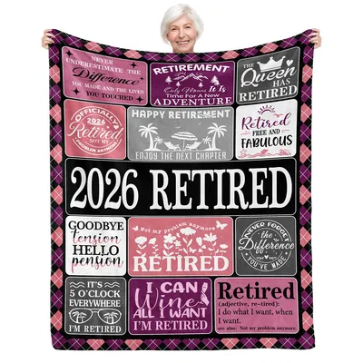 Retirement Celebration Quotes Blanket: 2026 Retired Design for Her