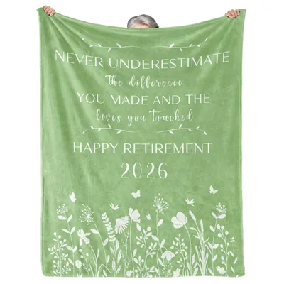 Sage Green Wildflower Retirement Blanket