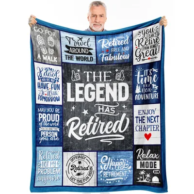 Retirement Men Blanket: The Legend Has Retired Quilt Design
