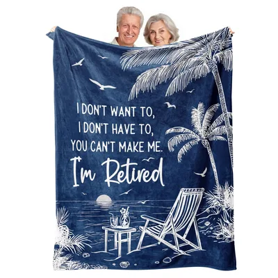 Retirement Beach Humor Blanket