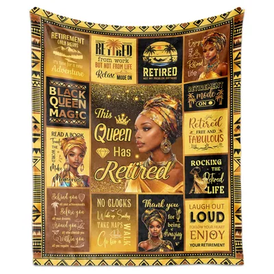Black Queen Retirement Blanket Celebrating Her New Freedom