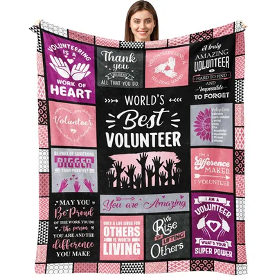 Volunteer Appreciation Thank Blanket Celebrating Service and Kindness