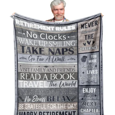 Retirement Rules Wake Up Blanket Celebrating Your New Free Life