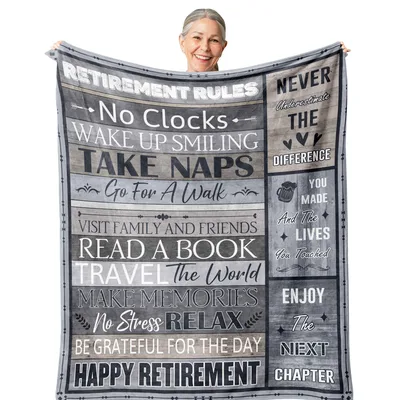 Retirement Rules Wake Up Smiling Blanket featuring naps