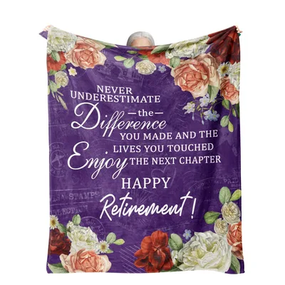 Never Underestimate the Difference Blanket: A Floral Retirement Gift