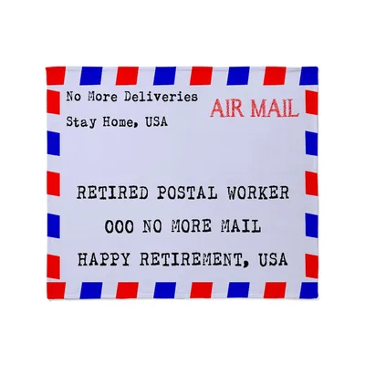 Retired Postal Worker Air Blanket: No More Deliveries Design