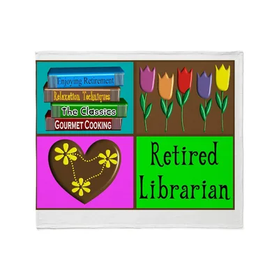 Retired Librarian Books Blanket: A Colorful Retirement Tribute