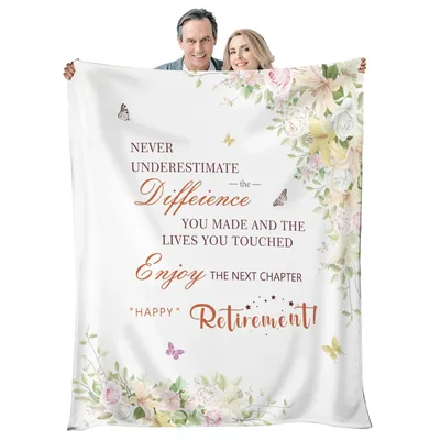 Enjoy the Next Chapter Blanket: A Floral Retirement Gift