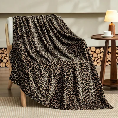 Leopard Print Animal Pattern Blanket for Wild Style Lovers