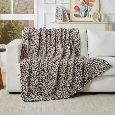 Leopard Cheetah Print Blanket Wild Animal Pattern Throw