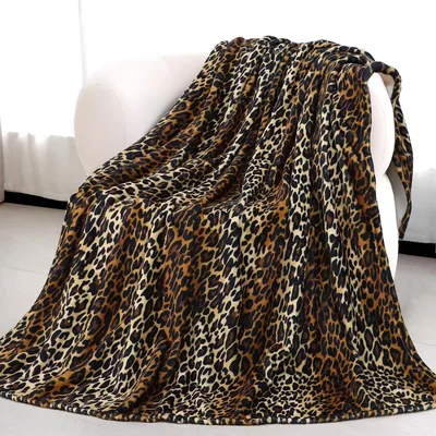 Golden Savanna Cheetah Spot Blanket Wild Animal Print Throw