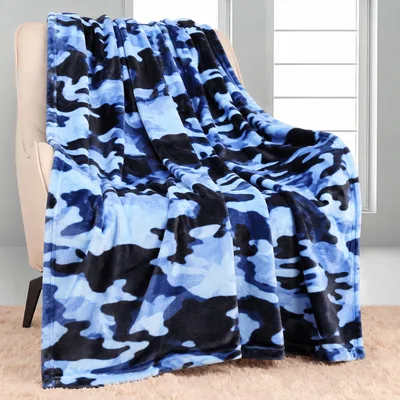Blue Camo Blanket: Cool Blue Camouflage Pattern for Your Favorite Spot