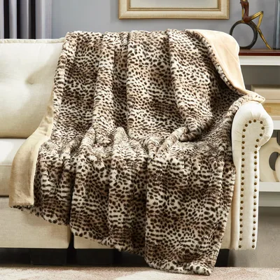 Cheetah Print Animal Blanket Wild Spot Pattern Throw