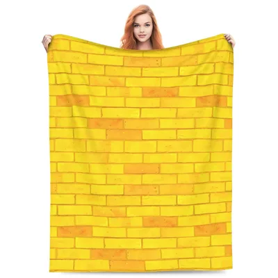 Yellow Brick Road Pattern Blanket: A Golden Pathway Design