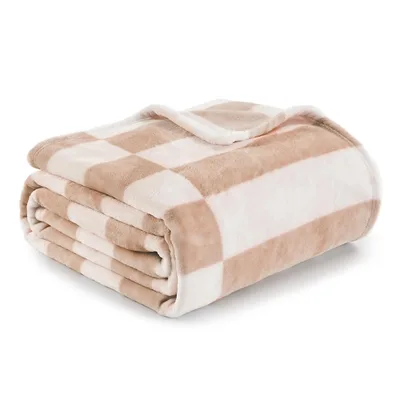 Checkered Plaid Pattern Blanket for Cozy Retro Home Vibes