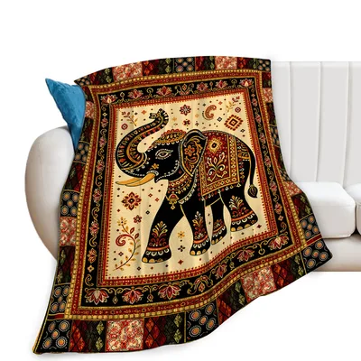Elephant Boho Mandala Blanket