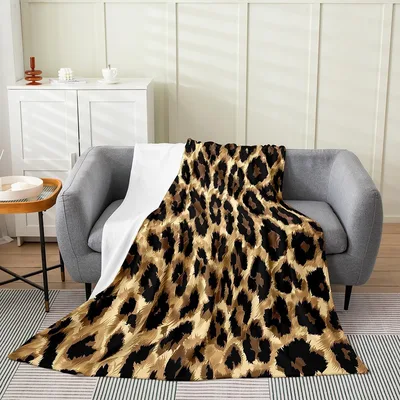 Leopard Print Pattern Blanket No. 11: Bold Cheetah Style Throw