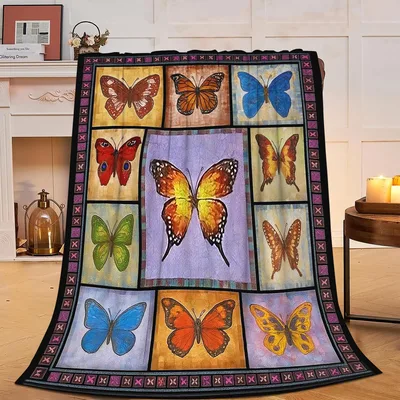 Vintage Butterfly Patchwork Blanket: A Quilt of Colorful Wings