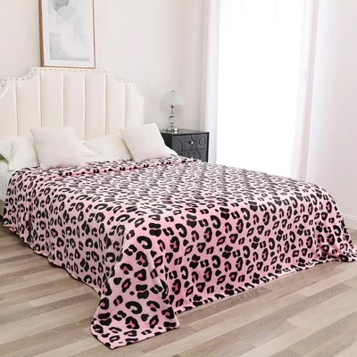 Pink Cheetah Print Pattern Blanket Bold Animal Style