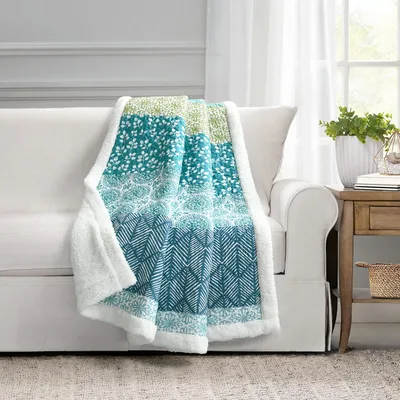 Boho Diamond Stripe Pattern Blanket for Bohemian Home Decor
