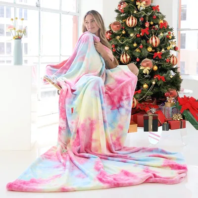 Pastel Tie Dye Rainbow Blanket: Soft Pastel Colors for Cozy Vibes