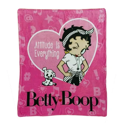 Attitude Is Everything Pin-Up Blanket - Retro Betty Boop Design