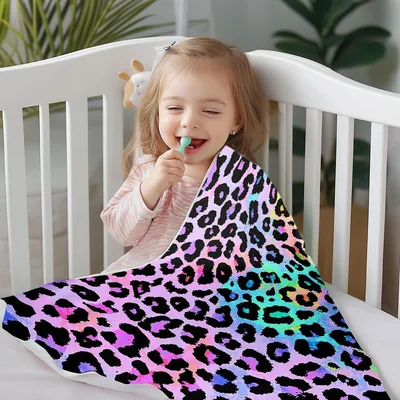 Colorful Leopard Print Pattern Blanket No. 2