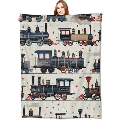 Vintage Steam Train Pattern Blanket No. 2