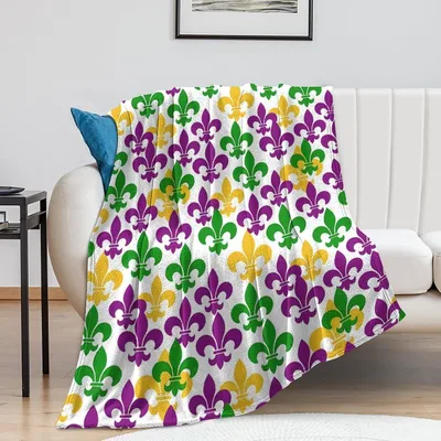 Mardi Gras Fleur De Blanket: A Festive Pattern for New Orleans Fans