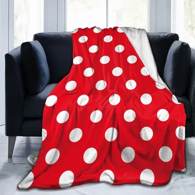 Red Polka Dot Pattern Blanket No. 2