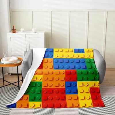 Colorful Building Blocks Pattern Blanket No. 2