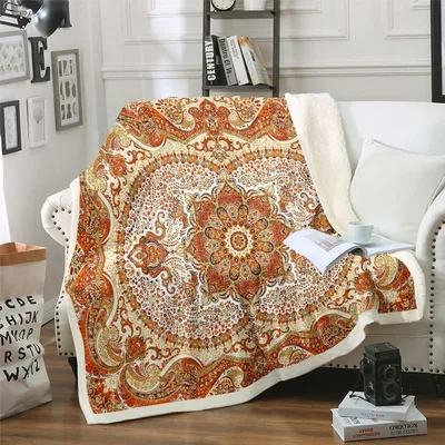 Art Deco Blanket: Intricate Mandala Pattern for Retro Style