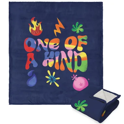 One of a Kind Blanket: Retro Rainbow Lettering Design