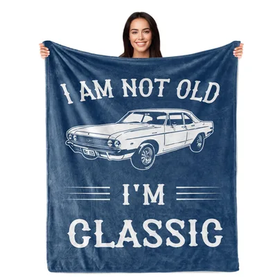 Classic Car Blanket: I Am Not Old I'm Classic Design