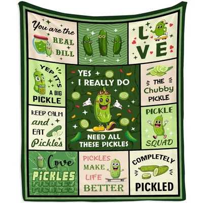 Pickle Sayings Blanket: Funny Cucumber Quotes for Enthusiasts