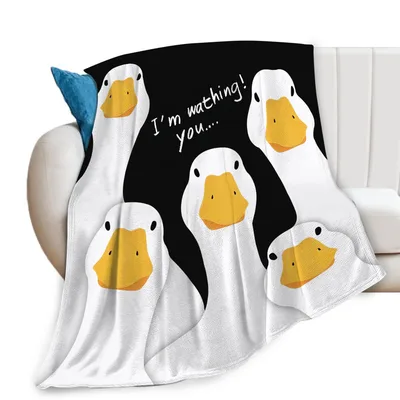 Funny Duck Blanket: Ghost Ducks Watching You Design